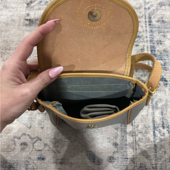 Gancio leather grey shoulder bag - Picture 3 of 3